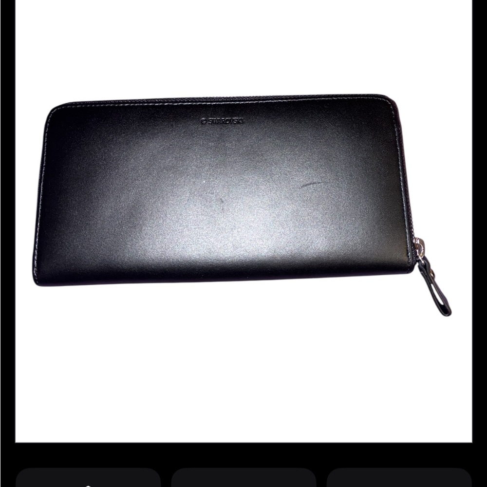 Swarovski Black Leather Wallet